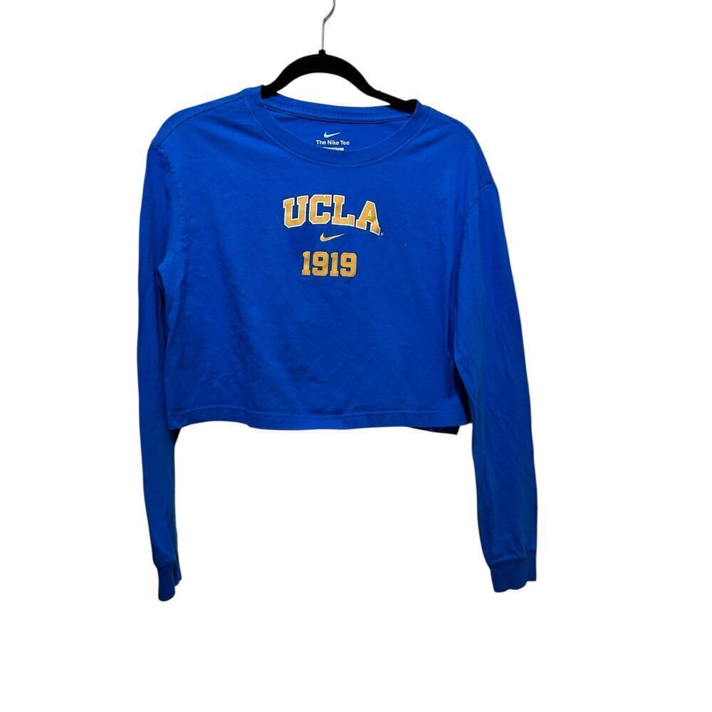 Nike Women's Blue College (ucla) Long-sleeve Cropped T-Shirt Size Small